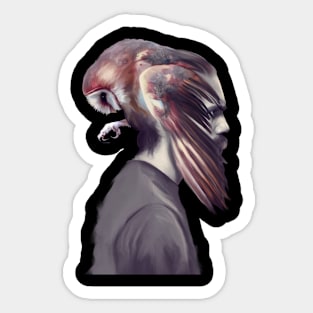 Owl man Sticker